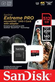 Memoria SanDisk 512 GB Extreme PRO scheda microSD
