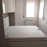 Letto contenitore matrimoniale bianco ecopelle