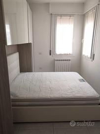 Letto contenitore matrimoniale bianco ecopelle