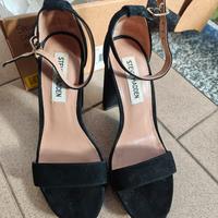 Steve Madden sandali neri camoscio