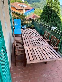 Tavolo in legno da giardino allungabile