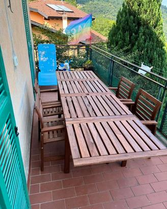 Tavolo in legno da giardino allungabile