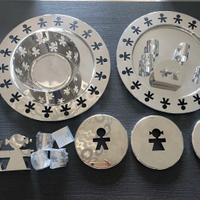 LOTTO 16 PEZZI ALESSI ACCIAIO SOTTOPENTOLA VASSOIO