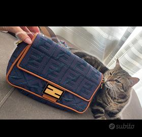 FENDI borsa baguette in denim