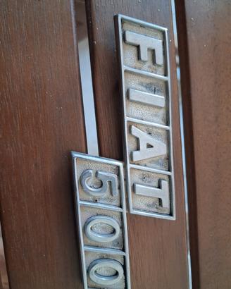 Scritta Fiat 500 epoca logo