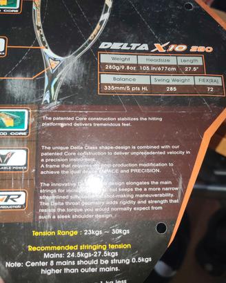 racchetta pro kennex delta x 10 - 280
