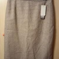 Gonna tg. 46 a quadretti 100% pura lana vergine