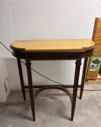 Consolle antica/vintage con piano in marmo