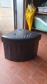 pouf contenitore angolare ecopelle
