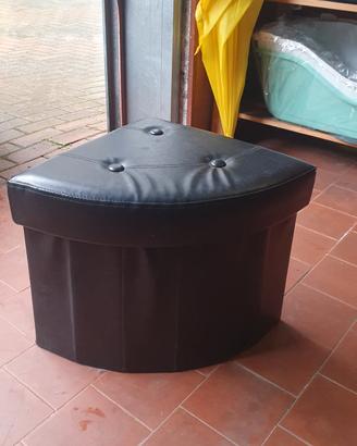 pouf contenitore angolare ecopelle