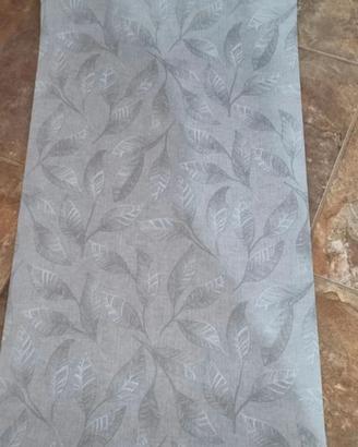  metraggio grigio con foglie tappeto 2 metri
