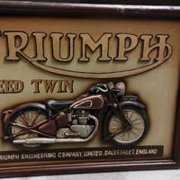 Quadro 3D Vintage Triumph "Speed Twin"
