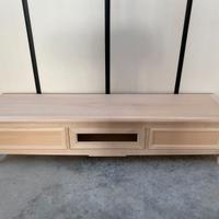 Mobile base madia porta TV soggiorno legno grezzo