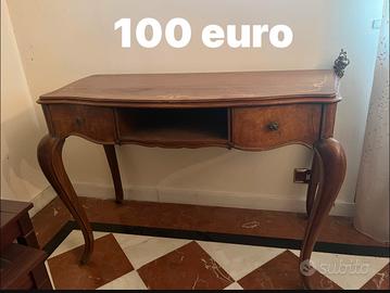 Scrittoio consolle antico  vintage in legno
