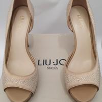 sandali Liu-Jo beige con strass 