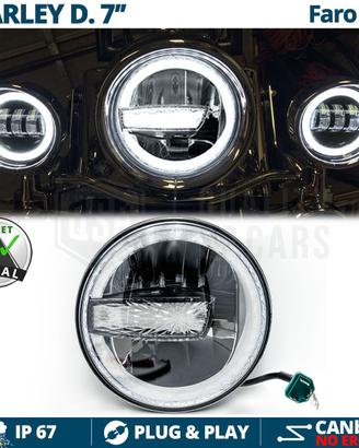 FARO LED DRL 7'' Moto HARLEY DAVIDSON Luce Bianca