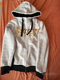 Felpa con zip Boxeur Des Rues bianca oro taglia M