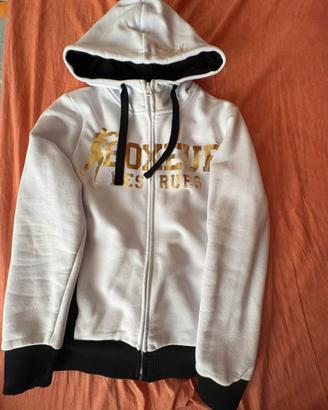 Felpa con zip Boxeur Des Rues bianca oro taglia M