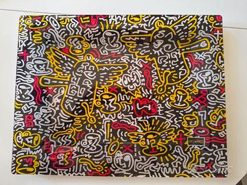 Vassoio vintage anni 90 CAFÈ DES ARTS Keith Haring