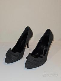 Decollete Rita Eliseo camoscio grigio tacco alto f