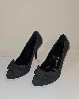 Decollete Rita Eliseo camoscio grigio tacco alto f