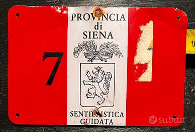 Tabella in metallo - siena sentiero