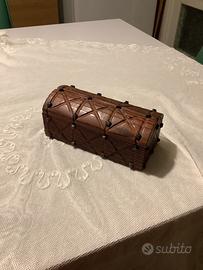 Bauletto portagioie in legno vintage