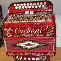 Organetto Carboni 4 bassi 19 tasti 2 registri