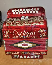 Organetto Carboni 4 bassi 19 tasti 2 registri