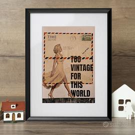 Quadro Marilyn Monroe "Too Vintage" Sovra Stampa