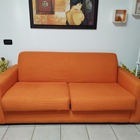 Divano letto 2 posti Dalmi in tessuto