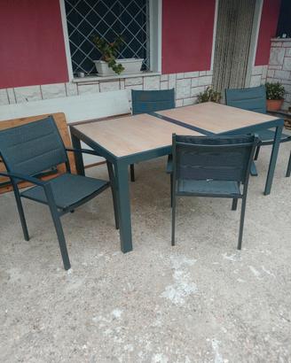 Tavolo 1.55X90 con 4 poltroncine Naterial 