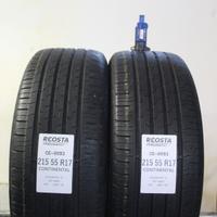 2 PNEUMATICI USATI 215 55 R17 94V CONTINENTAL