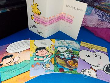 5 Biglietti Auguri Compleanno Snoopy PEANUTS