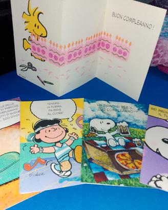 5 Biglietti Auguri Compleanno Snoopy PEANUTS
