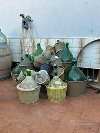 Damigiane verde vetro