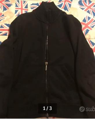 Felpa Armani Jeans originale nera felpata