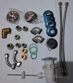 lotto idraulica varia piletta, flessibili, rosette