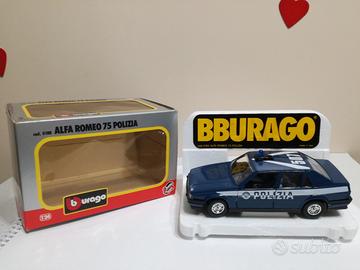 Modello alfa romeo 75 polizia burago