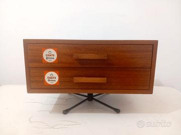 Cassettiera Merceria anni 60/70 Cucirini da banco 