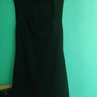 Vestito tubino nero Tezenis, scollo quadrato.