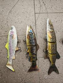 combo big bait luccio/siluro abu / savage / musky