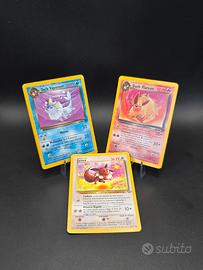 LOTTO CARTE POKEMON EEVEE ED EVOLUZIONI SET ROCKET