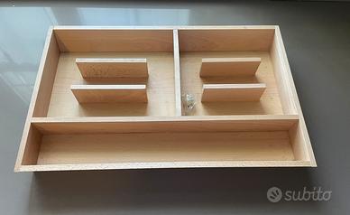 PORTA POSATE IN LEGNO MASSELLO –piu omaggio