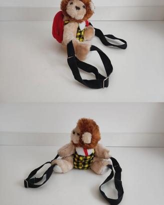 Zainetto peluche scimmietta per bambini