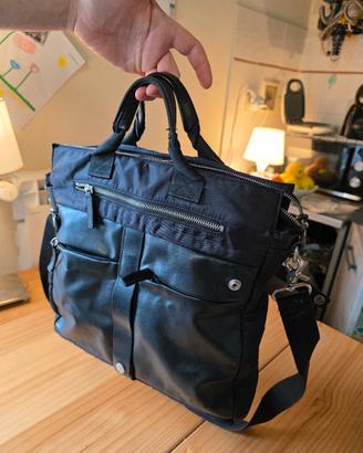 borsa nera a  tracolla Sisley 