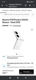 Huawei P50 Pocket Bianco