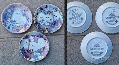 piatti porcellana gatti,si spedizione 