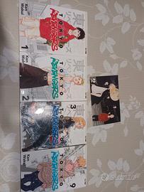 Manga "Tokyo Revengers" 1-3 & 9 + cartolina