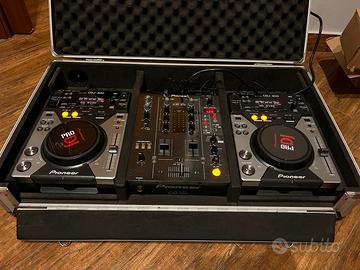 console pioneer  cdj 400 e djm 400 con fly case